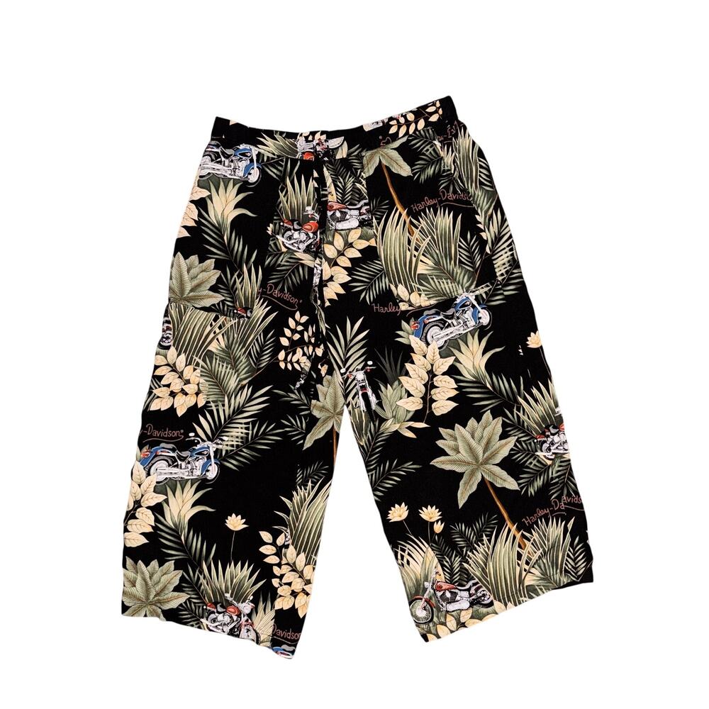 Rare Harley Davidson Capri Floral Pants